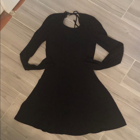 Nasty Gal Dresses & Skirts - Nasty Gal Black Open Back Long Sleeve Skater Dress